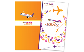 Graphic Design, Menu Design : Thai Smile Airway