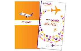 ออกแบบ Menu, ออกแบบสื่อสิ่งพิมพ์ : Thai Smile Airway