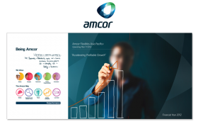 ออกแบบ สรุปประจำปี, ออกแบบสื่อสิ่งพิมพ์ : amcor (Thailand)